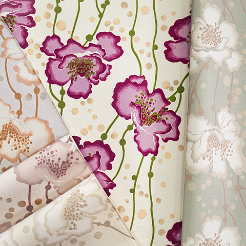 Spotted Floral Upholstery by Japanese Floral